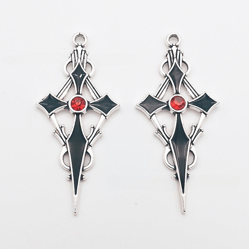 Wholesale 30PCS New Cross Sword DIY Zinc Alloy Pendant